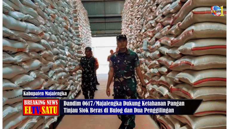Dukung Ketahanan Pangan, Dandim 0617/Majalengka Tinjau Stok Beras di Bulog dan Dua Penggilingan