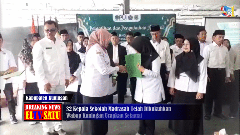 32 Kepala Sekolah Madrasah Telah Dikukuhkan Wabup Kuningan Ucapkan Selamat