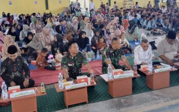 Babinsa Koramil Jatiwangi Hadiri Pentas Seni Santri Ponpes Darussalam di GOR Gemilang