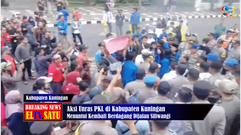 Aksi Unras PKL di Kabupaten Kuningan Menuntut Agar Bisa Berjualan Kembali di Jalan Siliwangi