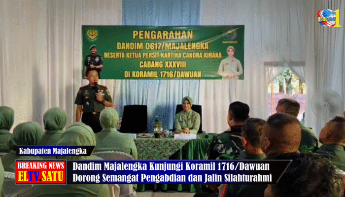 Dandim Majalengka Kunjungi Koramil 1716 Dawuan  Dorong Semangat Pengabdian dan Jalin Silahturahmi