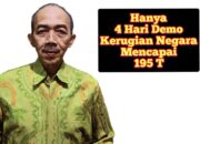 Tragedi Kerusuhan Aksi Demo Massal: Hanya 4 (empat) Hari Negara Rugi mencapai 195 Trilyun, Prabowo Subianto Agar Bertindak Tepat Guna dan Cepat. 