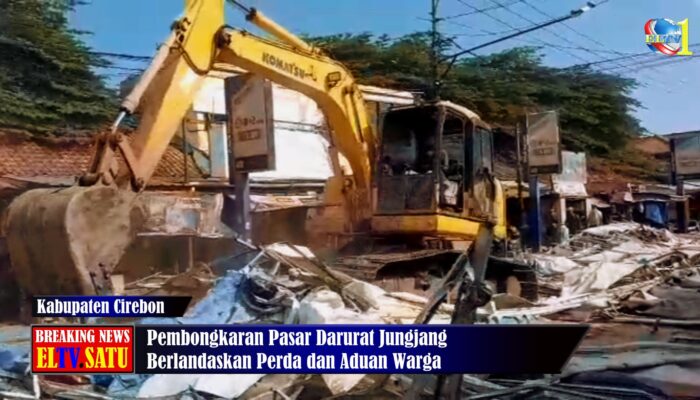 Pasar Darurat Jungjang Dibongkar Jalan Kembali Lancar
