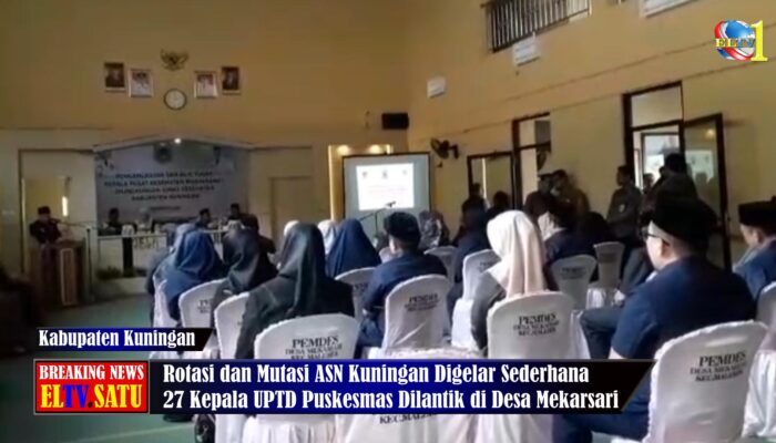 Rotasi ASN Kuningan Digelar Sederhana 27 Kepala Puskesmas Dilantik di Mekarsari