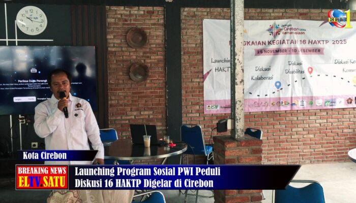 Launching Program PWI Peduli dan Diskusi 16 HAKTP Digelar di Kota Cirebon