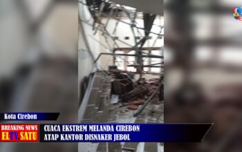 Cuaca Ekstrem Melanda Cirebon Atap Kantor Disnaker Jebol
