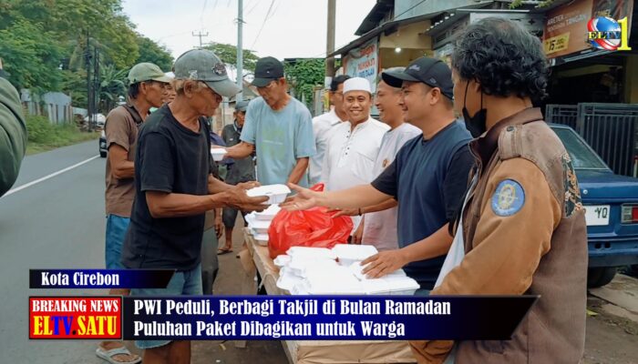 PWI Peduli, Berbagi Takjil di Bulan Ramadan Puluhan Paket Dibagikan untuk Warga