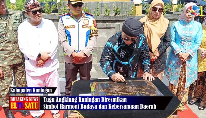 Peresmian Tugu Angklung Kuningan,Simbol Budaya dan Harmoni Kebersamaan