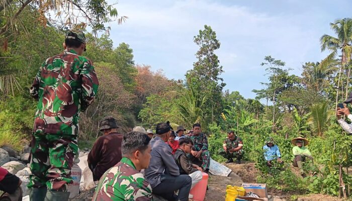 Doa Bersama Tandai Dimulainya Pembangunan Jembatan Garuda, Koramil Sukahaji Dukung Konektivitas Desa Pasir Ayu–Garawastu