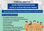 Kadus Manis Kosong, Desa Kalapagunung Buka Pendaftaran Perangkat Desa